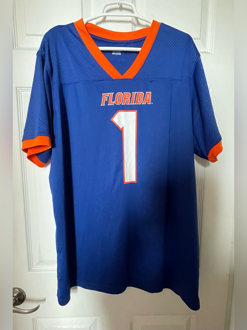 University of Florida Blue & Orange #1 Football Jersey, Size 2XL